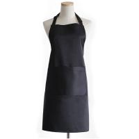 Delantal impermeable de algodón y poliéster con bolsillo grande, delantales de cocina negros, uniforme de casa de café antisuciedad ajustable para mujer y hombre - details 5