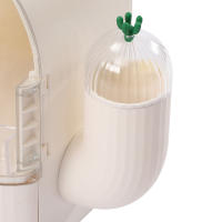 Organizador de cosméticos portátil Cactus, caja de almacenamiento de cosméticos y cubierta antipolvo con luces LED, espejo blanco conveniente y portátil - details 5
