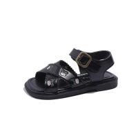 Sandalias planas informales con bordado de flores para niños, zapatos de playa versátiles, Punta abierta, Princesa, Verano - details 1