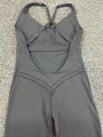Conjunto de gimnasio para mujer mejorado con acolchado, traje de yoga, ropa deportiva, azul marino beige, 2024 - details 5