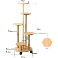 Estantería para Plantas de 5 Niveles con Ruedas Soporte para Múltiples Macetas de Esquina - details 4
