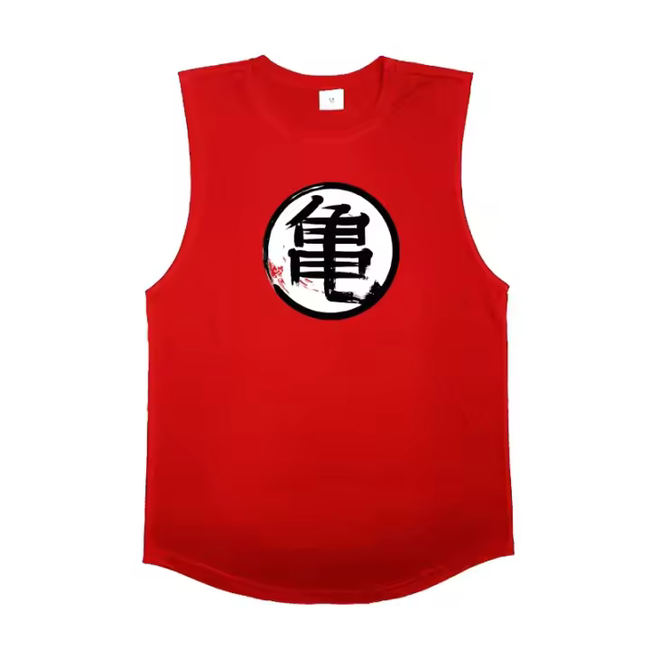 Camiseta de Algodón para Fitness Muscleguys Estampado de Tortuga Anime - 1
