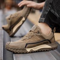 Zapatos de seguridad para exteriores para hombre, botas de trabajo con punta de acero, antideslizantes, antigolpes, resistentes a impactos y perforaciones, calzado multifuncional de moda de alta calidad para caza, senderismo, uso diario e informal - details 3