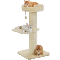 PAWZ Road Poste rascador para gatos grandes, torre de árbol para gatos moderna con poste rascador grueso, perchero superior, cama para gatitos, rascadora para gatos, muebles para gatos, juguetes para gatos - details 19