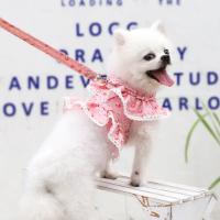 Conjunto de Correa de arnés para Mascotas Ajustable con Encaje Floral Ropa de Perro Linda para Cachorros Accesorios de Arnés para Perros - details 13