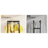 ULIFHOME P4 Ropa rodante resistente, ropa para colgar ropa, estantes para ropa independientes con ruedas, portátil de metal - details 0