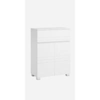 Armario de Baño, Mueble de Baño Estrecho, Cómoda de Baño, Cajonera con 4 Cajones, Armario con Puerta, Estante Ajustable, 30 x 55 x 82 cm, Gris Oscuro LHC41GY - details 15
