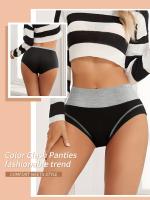 Bragas De Bloques De colores para Mujer, Cómodas Y Transpirables, Íntimas Y Elásticas, Lencería Y Ropa Interior, 4 piezas - details 10