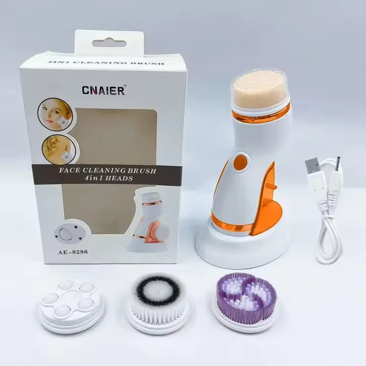 Cepillo Facial eléctrico 4 en 1, masaje, lavado, limpieza Facial giratoria, eliminación impermeable, exfoliante de poros y espinillas - 1
