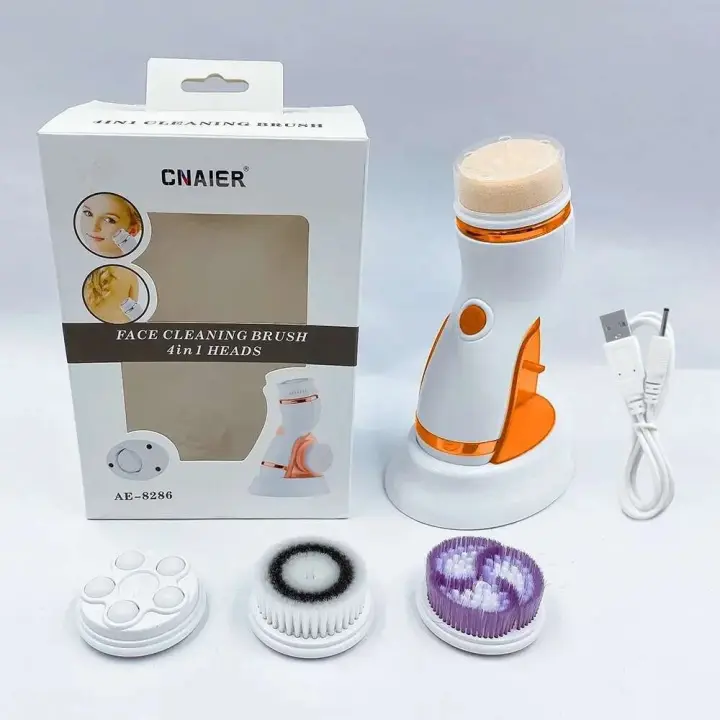 Cepillo Facial eléctrico 4 en 1, masaje, lavado, limpieza Facial giratoria, eliminación impermeable, exfoliante de poros y espinillas - 1