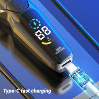Maquinilla de afeitar eléctrica inalámbrica portátil, afeitadora de pelo lavable con carga USB para viajes en casa y viajes de negocios - details 2