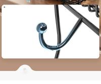 Cestas metálicas para frutas y verduras, accesorios de iluminación de cocina móviles apilables con ganchos y asas de madera - details 8