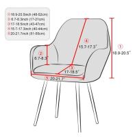 Fundas elásticas de lana Polar Ajuste perfecto para sillas de brazo alto, ideal para sillón de comedor, decoración para hogar y boda - details 2