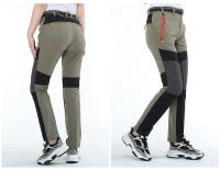 Pantalones de senderismo impermeables de secado rápido para mujer, pantalones finos para exteriores, Softshell de montaña con cinturón - details 8