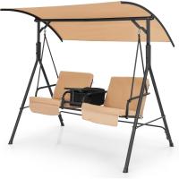 Bolsa Térmica Exterior para 2 Personas Columpio de Jardín con Toldo Ajustable y Cojines Extraíbles - details 0