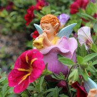 Juego de 3 Inserções de Hada Floral Artesanías de Resina, Inserções de Maceta y Bonsái, Decoración de Patio y Jardín - details 7