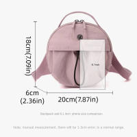 Bolsa de almacenamiento de nailon para teléfono móvil, bolso redondo pequeño informal de gran capacidad, Color sólido, estilo coreano, bolso de hombro individual para estudiantes - details 1