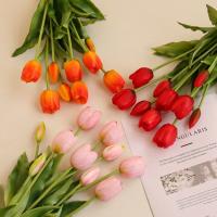 Ramo de tulipanes de silicona, flor Artificial de tacto Real, romántica, alta calidad, 5 cabezas - details 2