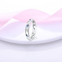 Nuevos anillos de Plata de Ley 925, anillos originales apilables simples y brillantes para mujer, regalo de joyería de amor de compromiso de aniversario - details 7