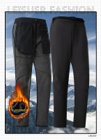 Pantalones de trabajo impermeables para hombre, pantalones cálidos de lana para senderismo, escalada, Camping, deportes al aire libre, montañismo, esquí, gris, 1508A, Invierno - details 1