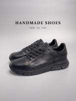 Zapatos hechos a mano, zapatos deportivos, zapatos de cuero para hombre, versátiles, pequeños, negros, que aumentan la altura. - details 1