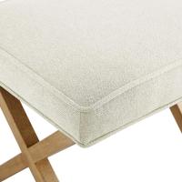 Moderno banco tapizado y acolchado con botón, para dormitorio, entrada, madera maciza, azul marino, 112 cm - details 21
