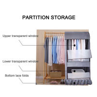 Clear Garment Rack Cover Dustproof Clothes Rack Cover  Hanging Garment Bags For Closet Storage Clear Garment Rack Cover With 2 Durable Zipper Clothing Waterproof Protector - details 7