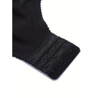 Tallas grandes sexy para mujer, ropa interior de encaje en contraste, cobertura total, mini sujetador ligero con lazo - details 3
