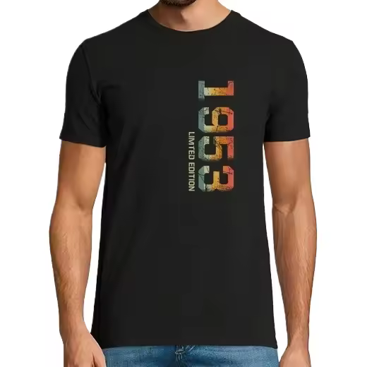 69.o regalo de cumpleaños 69 años edición limitada 1953,Regalo de cumpleaños para hombre, camisetas informales de algodón con cuello redondo - 1