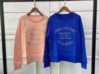 Sudadera con capucha bordada de algodón rosa para mujer, Jersey clásico francés de nicho ZV, 24 principios de otoño, nuevo - details 11