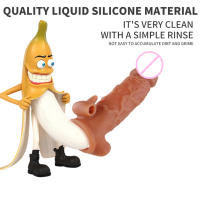 Funda para pene, funda de silicona para extensión de pene, anillo para pene con ensanchador de bolas para agrandar y espesar, funda para pene consolador realista, juguetes sexuales masculinos adultos para hombres y parejas - details 1