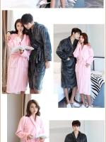Pareja de pijamas gruesos de gran tamaño para otoño e invierno, albornoz de terciopelo Coral para hombre, Sra. Ropa de hogar cómoda y transpirable acolchada - details 24