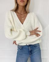 Moda Otoño 2024 Suéter de Punto Holgado con Cuello Redondo y Manga Larga para Mujer, Ideal para Superponer - details 2