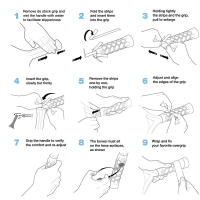 Agarre de Silicona para Raqueta de Tenis y Pádel Fácil Instalación, 4 Parches de Vidrio y OverGrip - details 1