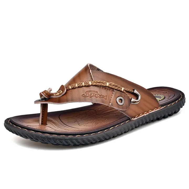 Sandalias de piel para hombre, botas deportivas para interior y exterior, para caminar por la playa. - 1