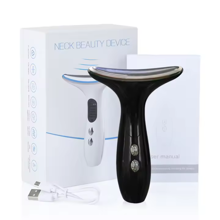 Dispositivo de microcorriente para adelgazar la cara, dispositivo de belleza para el cuello, fotones, rejuvenecimiento de la piel, antiarrugas, doble mentón, masajeador Facial - 1