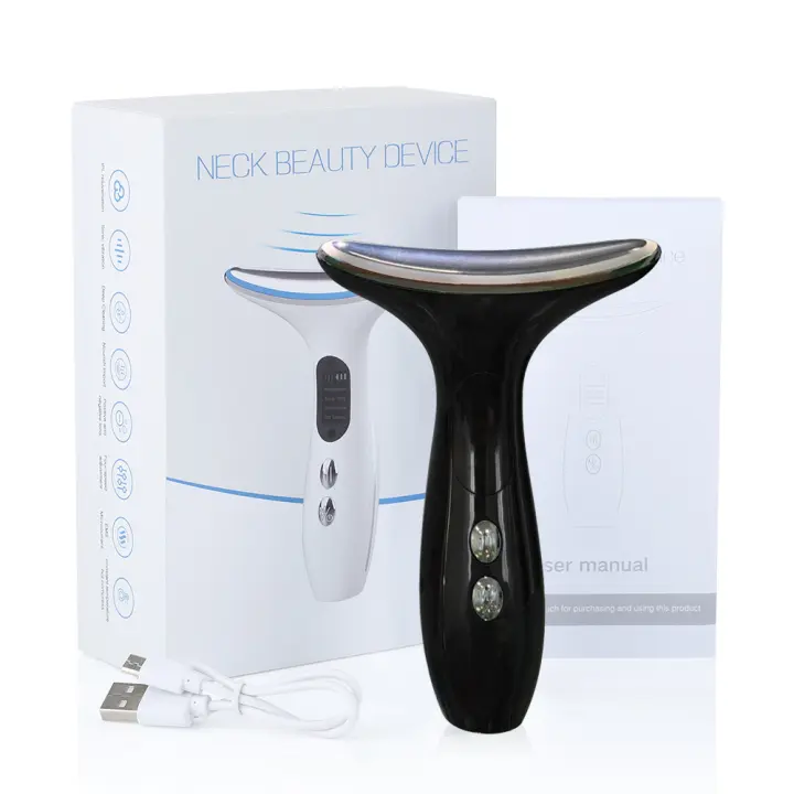 Dispositivo de microcorriente para adelgazar la cara, dispositivo de belleza para el cuello, fotones, rejuvenecimiento de la piel, antiarrugas, doble mentón, masajeador Facial - 1