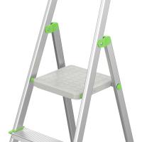 Escalera de Tijera Plegable, Marca Española. Escalera de Aluminio, 5 peldaños, con Gancho de Pared, Multiusos, Antideslizante, Ligera y Resistente, Escalera Doméstica, Fácil Transporte - details 3