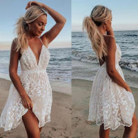 Vestido Largo con Escote en V y Espalda Descubierta para Mujer 2025 - details 0