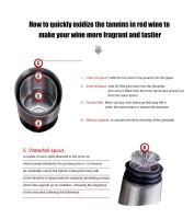 Botella de vidrio sin plomo, lata de vino tinto con aireador incorporado, accesorio para botella rápida - details 3