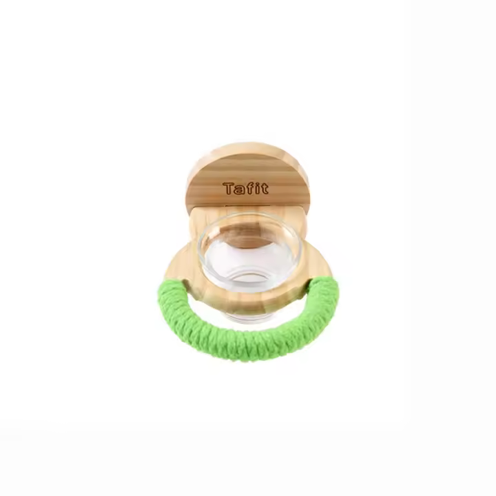 Comedero multifuncional de madera para loros, cuerda de algodón, fácil de limpiar, soporte para estación de loros, contenedor colgante para comida de pájaros - 1