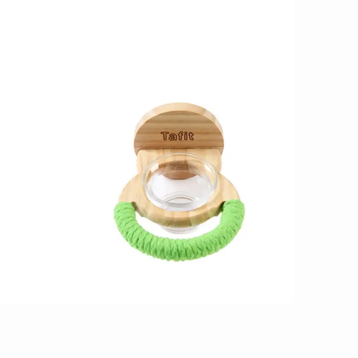 Comedero multifuncional de madera para loros, cuerda de algodón, fácil de limpiar, soporte para estación de loros, contenedor colgante para comida de pájaros - 1