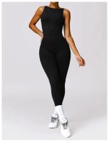 Monos de Yoga sin Mangas de Espalda Abierta Ropa de Gimnasio de Ajuste Cerrado para Mujeres - details 25