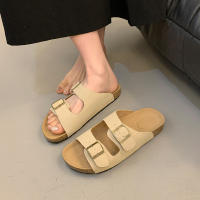 Zapatos de suela gruesa para mujer, zapatillas de uso externo, sandalias Boken con aumento de altura, semi remolque, tendencia de verano, 2024 - details 11