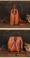 Mochila Vintage de cuero para mujer, bolso femenino con relieve, antirrobo, novedad de 2024 - details 5