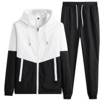 2025 Ropa deportiva para hombre, chaqueta y pantalones con capucha para correr informal, chándal para correr de Hip Hop de 2 piezas - details 9