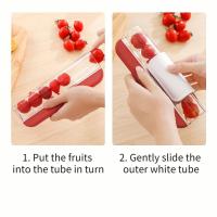 Nuevo cortador de uvas de plástico, rebanador rojo y verde, separador de verduras multifuncional, rebanador Manual de ensalada, utensilio de cocina - details 4