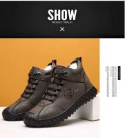 Zapatos de algodón para hombre de invierno con botas de nieve de algodón de caña alta cálidas de terciopelo - details 0