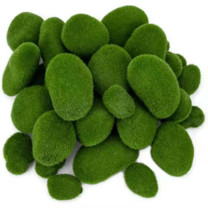 24 piezas Artificiales de Musgos Rocas, para Jardines de Hadas, Arreglos Florales, Manualidades. - 1