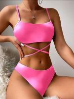 Microbikini Bandage para mujer, traje de baño Sexy para mujer, conjunto de Bikini Tie Dye, traje de baño de 3 piezas para mujer 2023 - details 6